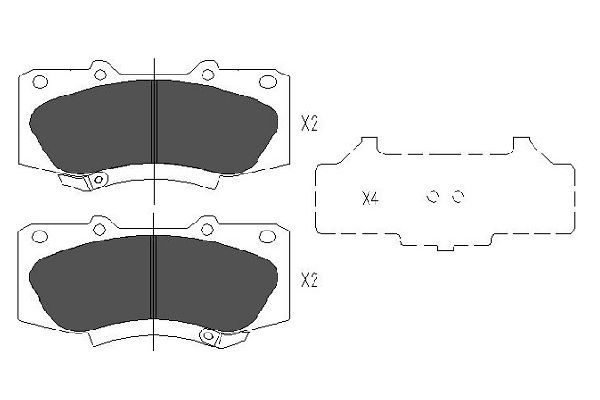 KAVO PARTS Bremžu uzliku kompl., Disku bremzes KBP-9133